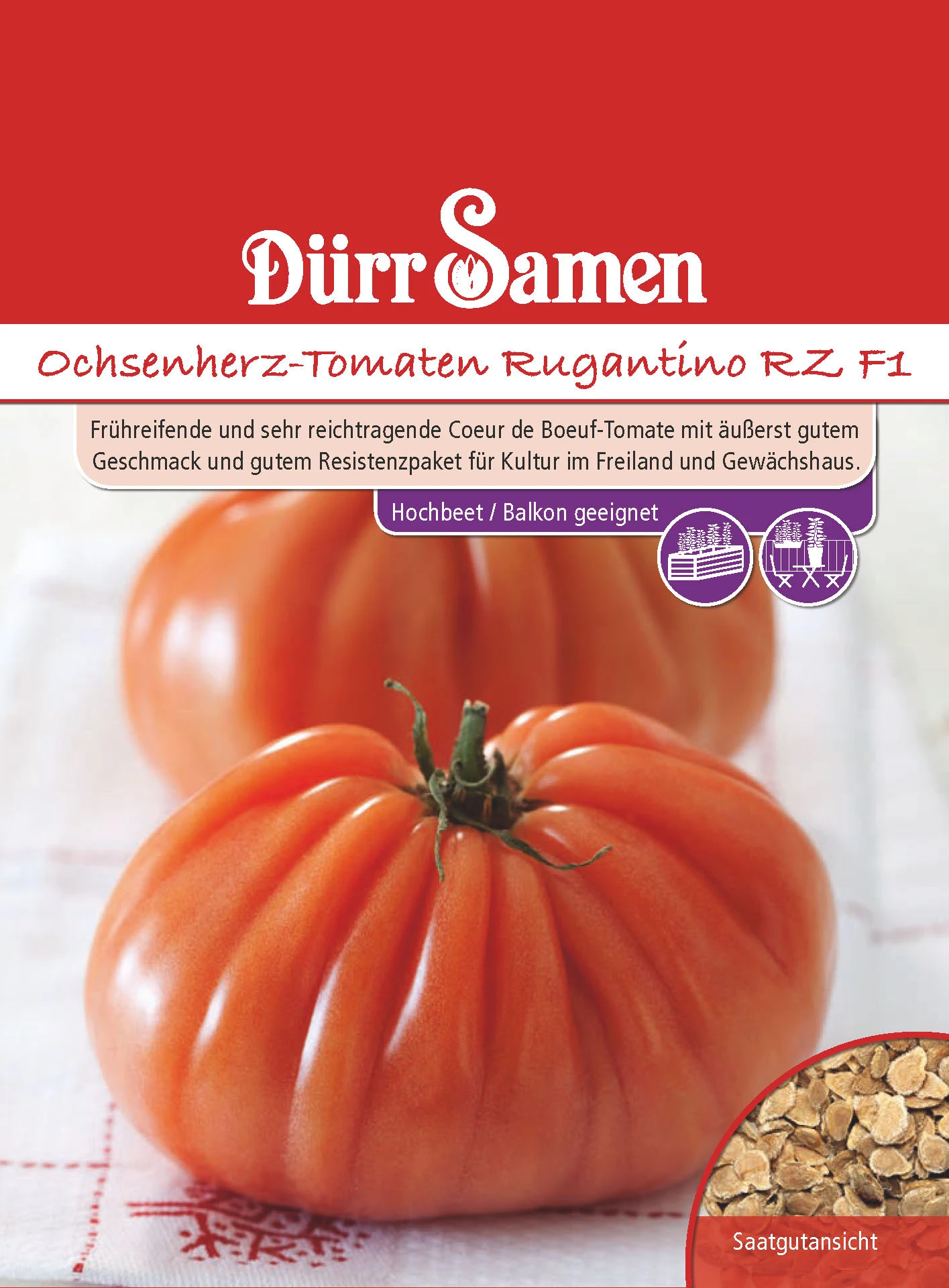 Ochsenherztomate Rugantino RZ F1 | Ochsenherztomatensamen Von Dürr Samen 4 Ochsenherztomate Rugantino RZ F1 | Ochsenherztomatensamen Von Dürr Samen – Bild 2