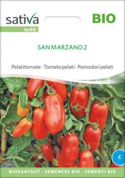 Pelatitomate San Marzano 2 | BIO San Marzano Tomatensamen Von Sativa Rheinau -Mohnsams Geschaft 534574 BIO Pelatitomate San Marzano 2 to40 sr 0
