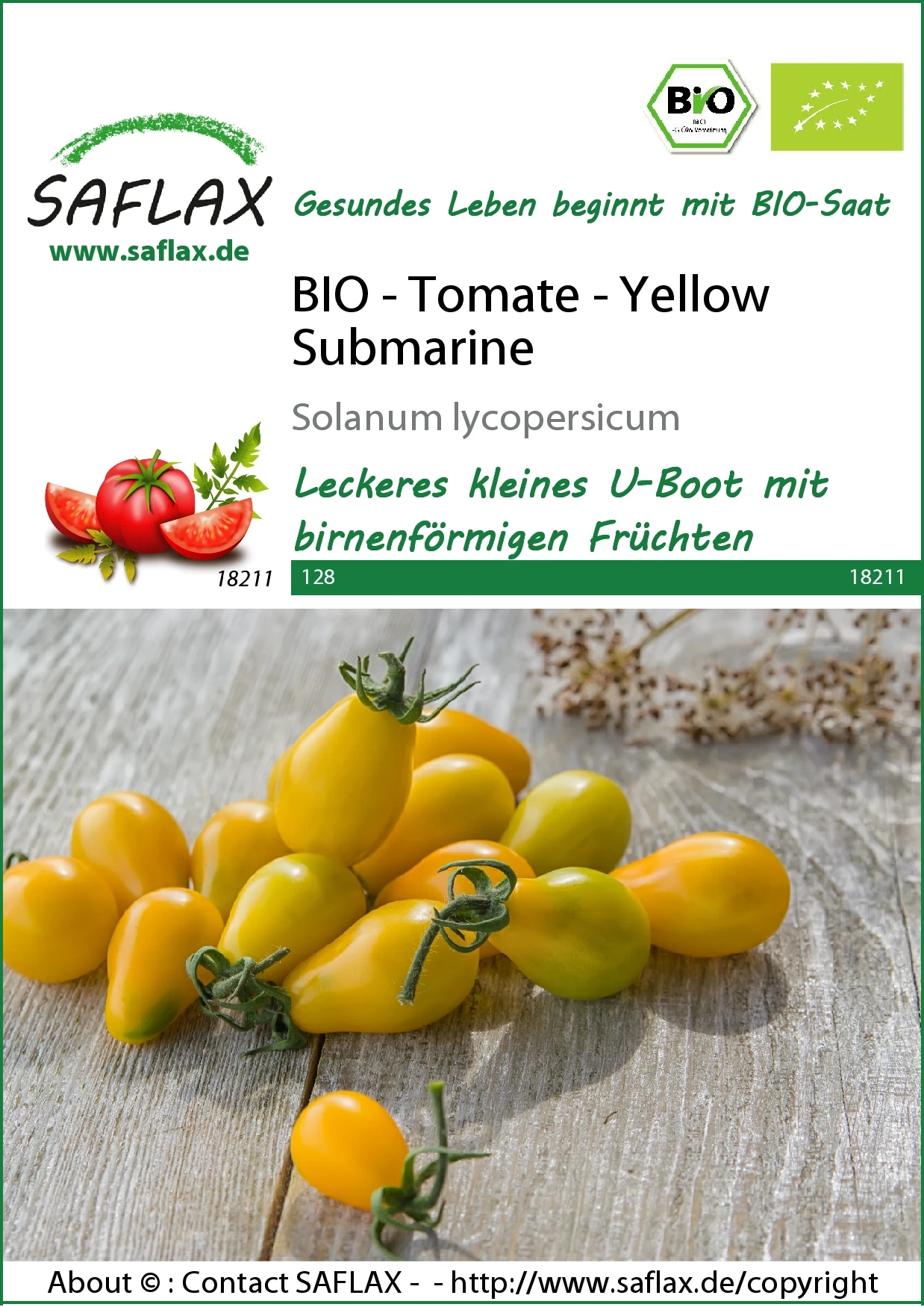 Tomate Yellow Submarine | BIO Tomatensamen Von Saflax 4 Tomate Yellow Submarine | BIO Tomatensamen Von Saflax – Bild 2