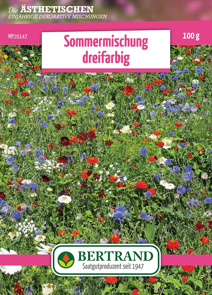 Blumenwiese Sommermischung Dreifarbig (100 G) | Blumensamen Von Bertrand 3 Blumenwiese Sommermischung Dreifarbig (100 G) | Blumensamen Von Bertrand