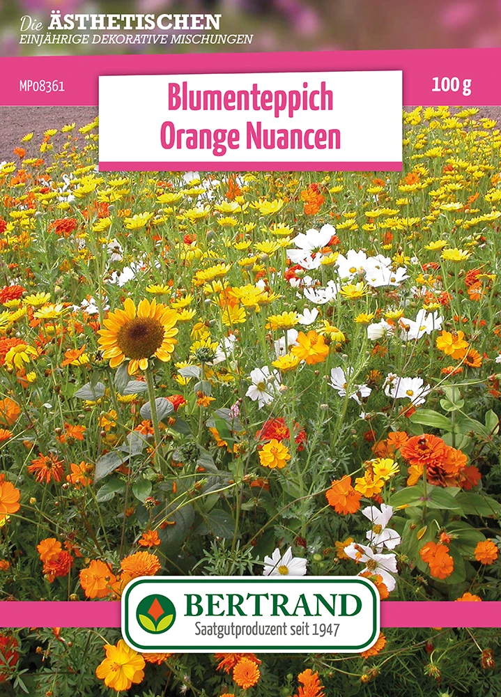 Blumenwiese Blumenteppich Orange Nuancen (100 G) | Blumensamen Von Bertrand 3 Blumenwiese Blumenteppich Orange Nuancen (100 G) | Blumensamen Von Bertrand