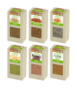 Keimsprossen Set "Für Salat" Mit 6 Sorten (1,2 Kg) | BIO Keimsprossen Von FLORTUS -Mohnsams Geschaft 551891 BIO Keimsprossen Set Fuer Salat mit 6 Sorten 1 2 kg 2000 0565 0