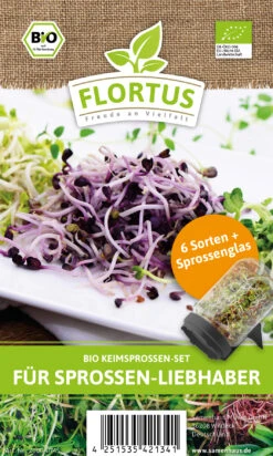 Keimsprossen Anzuchtset - Für Sprossenliebhaber (6 Sorten) | BIO Keimsprossen Sets Von FLORTUS -Mohnsams Geschaft 554737 BIO Keimsprossen Anzuchtset Fuer Sprossenliebhaber 2000 0745 1