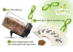Keimsprossen Anzuchtset - Für Sprossenliebhaber (6 Sorten) | BIO Keimsprossen Sets Von FLORTUS -Mohnsams Geschaft 554737 BIO Keimsprossen Anzuchtset Fuer Sprossenliebhaber 2000 0745 2