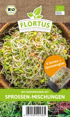 Keimsprossen Anzuchtset - Sprossen Mischungen (6 Sorten) | BIO Keimsprossen Sets Von FLORTUS -Mohnsams Geschaft 554739 BIO Keimsprossen Anzuchtset Sprossen Mischungen 2000 0747 1