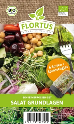 Keimsprossen Anzuchtset - Salat Grundlage (6 Sorten) | BIO Keimsprossen Sets Von FLORTUS -Mohnsams Geschaft 554741 BIO Keimsprossen Anzuchtset Salat Grundlage 2000 0749 1