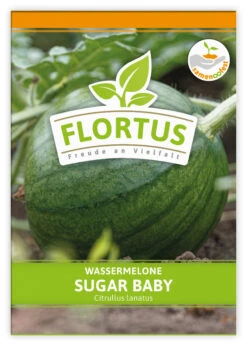 Wassermelone Sugar Baby (100 Tütchen) | BIO Wassermelonensamen Von FLORTUS -Mohnsams Geschaft 555109 Wassermelone Sugar Baby 100 Tuetchen 2000 0776 100x 1