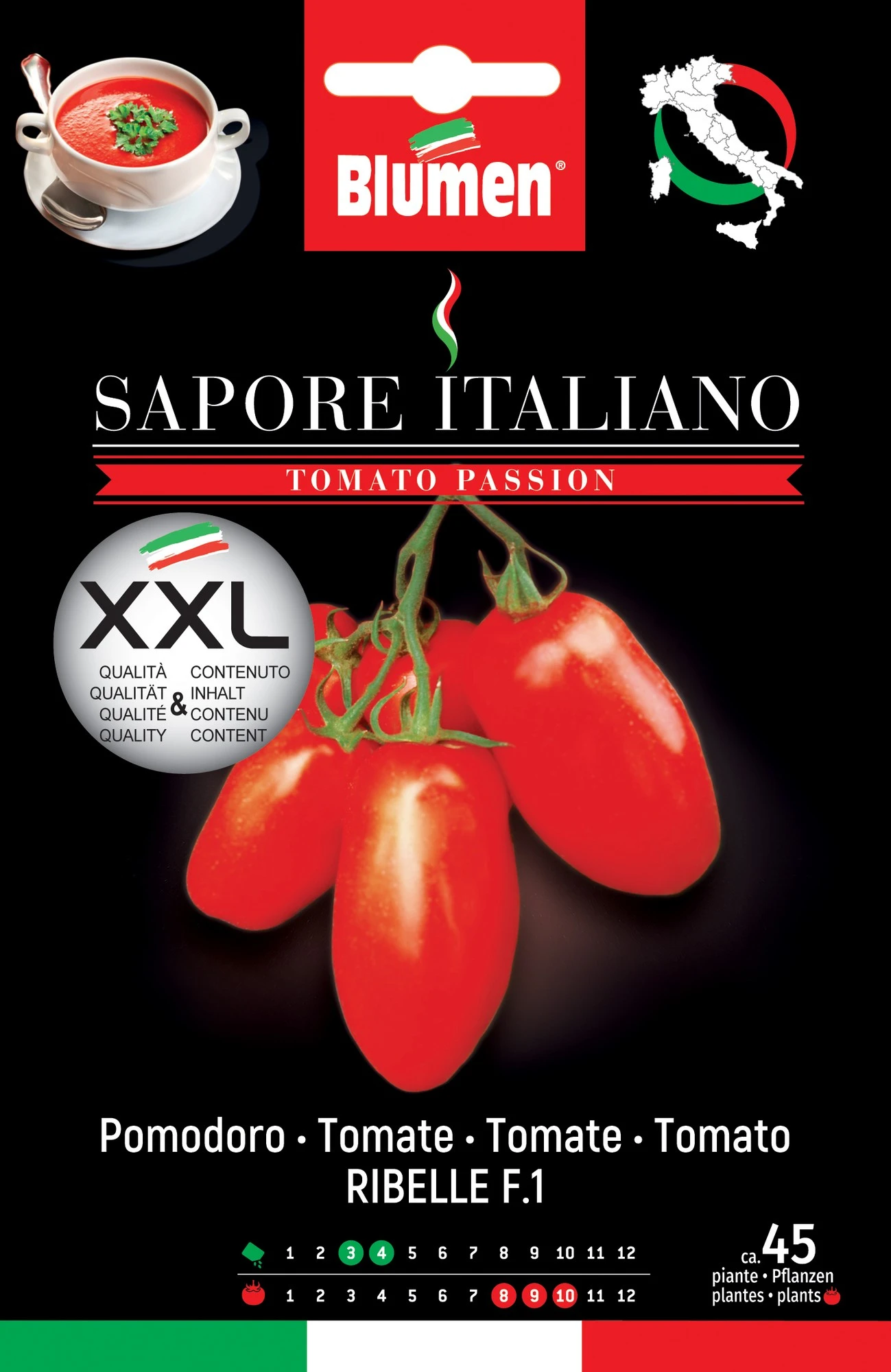 Tomate Sapore Italiano Ribelle F1 | Tomatensamen Von BLUMEN Group 3 Tomate Sapore Italiano Ribelle F1 | Tomatensamen Von BLUMEN Group
